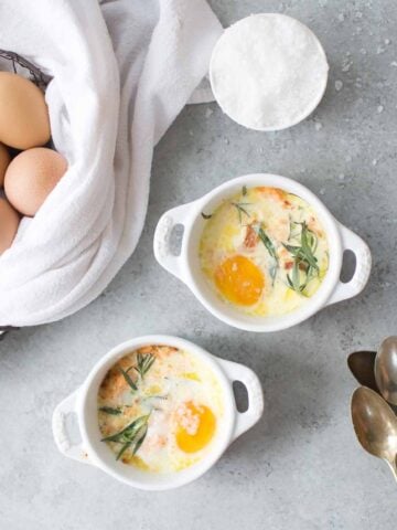 eggs, salmon and rosemary