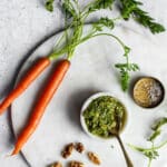 Carrot top pesto pinterest pin
