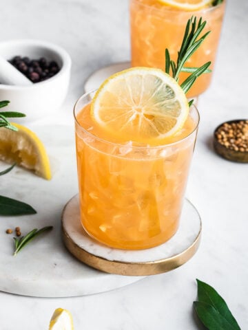 citrus punch on white background