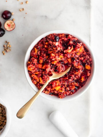 close up of thanksgiving cranberry relish