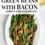 Green Beans with Bacon Pinterest Pin