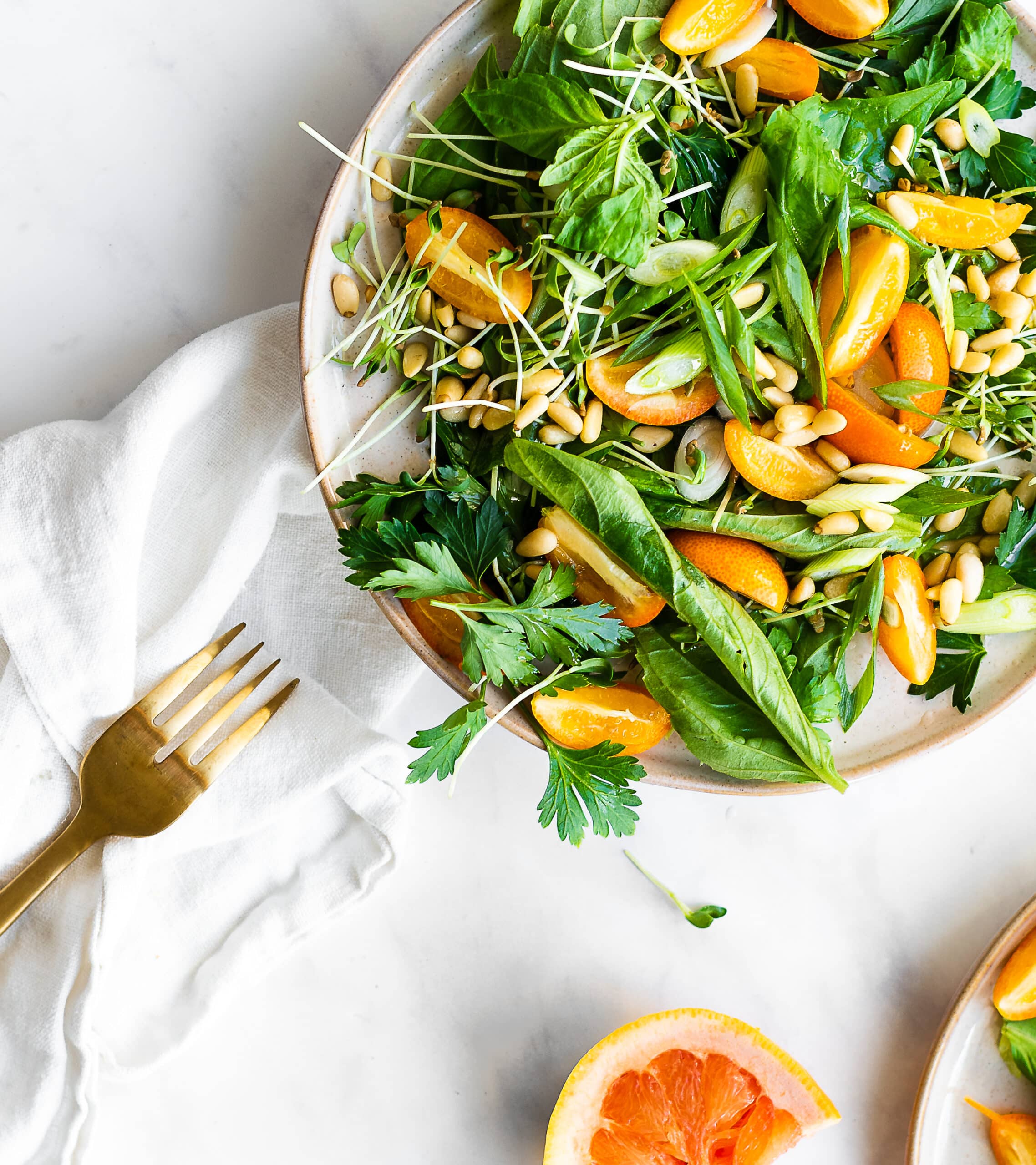 kumquat and herb salad