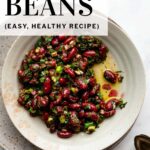 marinated beans pinterest pin