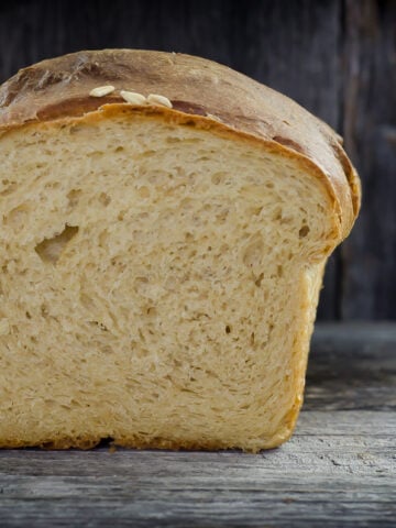 sprouted wheat milk and honey bread
