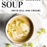 Potato dill soup pinterest pin