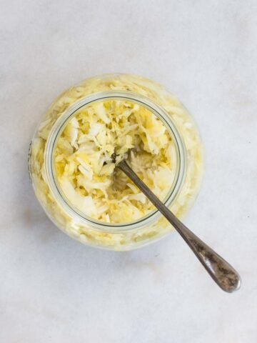 Homemade sauerkraut