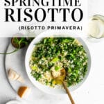 spring risotto pinterest pin