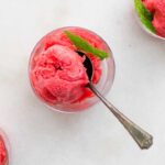 homemade strawberry mint sorbet